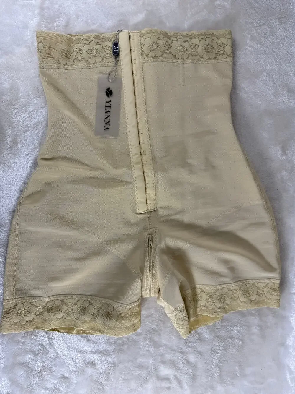 Yianna Fajas Columbianas Shapewear Women's S 7272 Strapless Zip Front / Crotch